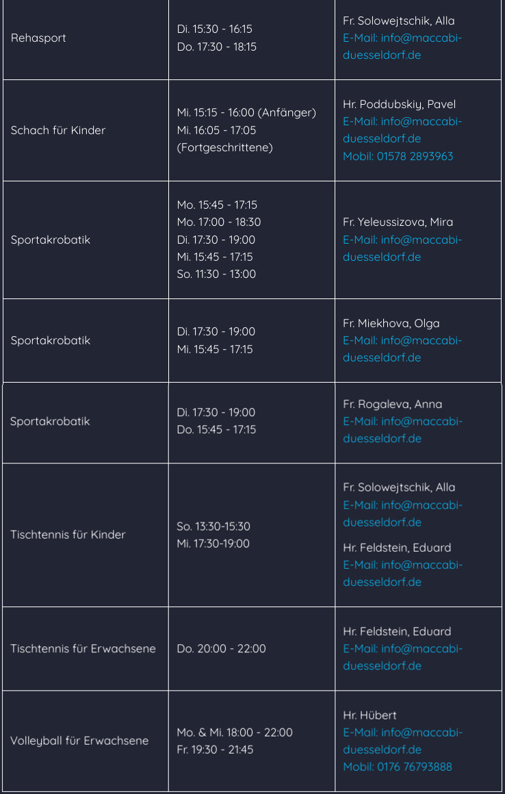 Trainingsplan